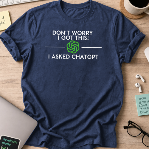 i asked chapgpt shirt - Navy