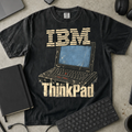 IBM ThinkPad Shirt — Black Comfort Colors 1717 flat lay
