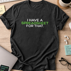 i have a spreadsheet for that text shirt - Black