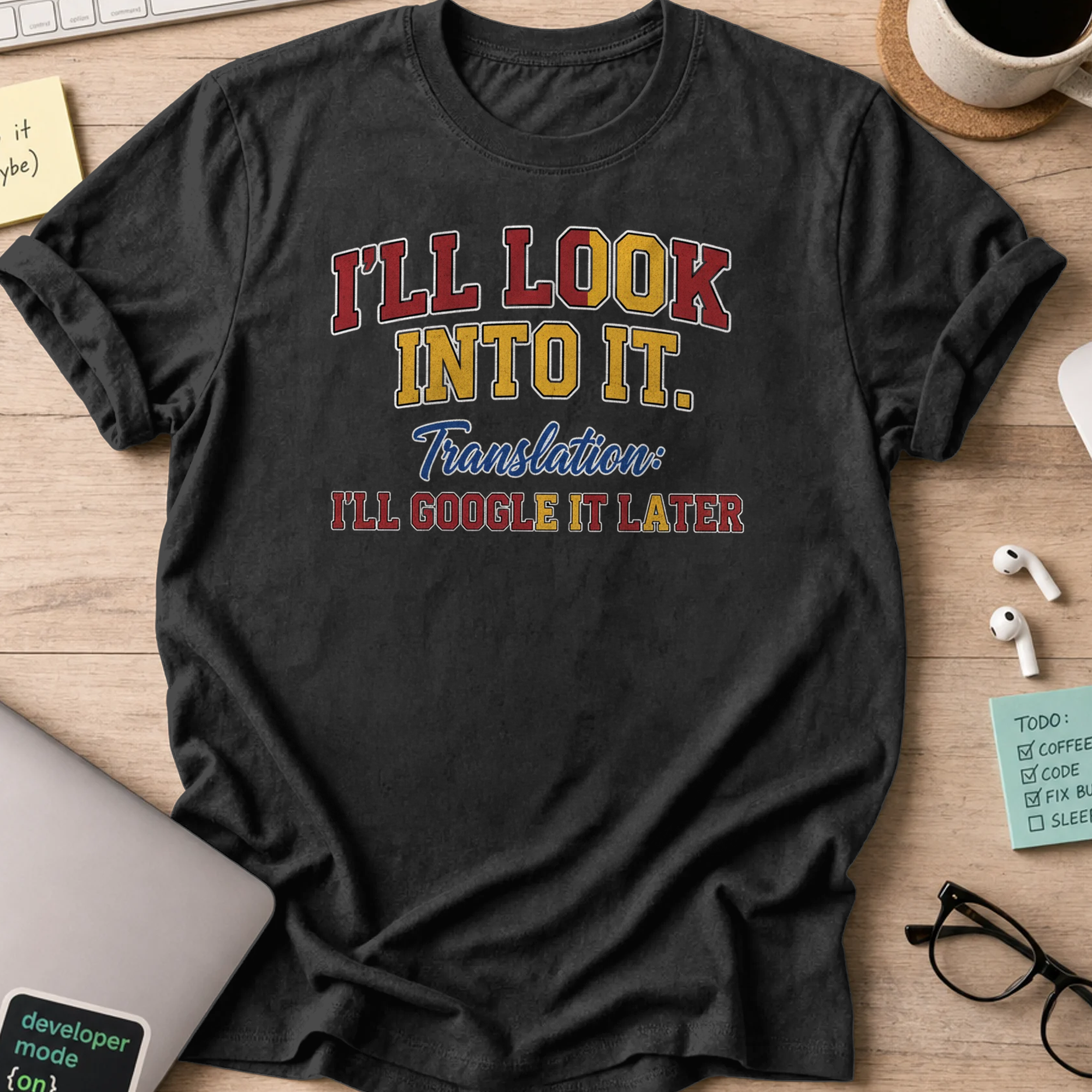 i'll look into it shirt - Black