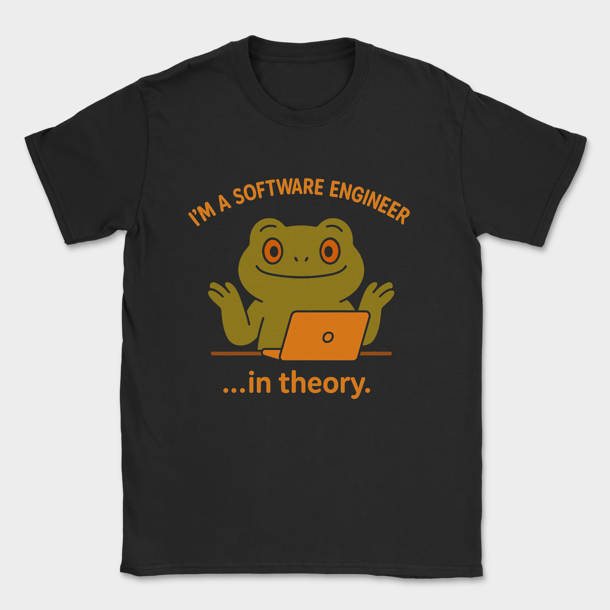 i'm a software engineer in theory shirt — Black