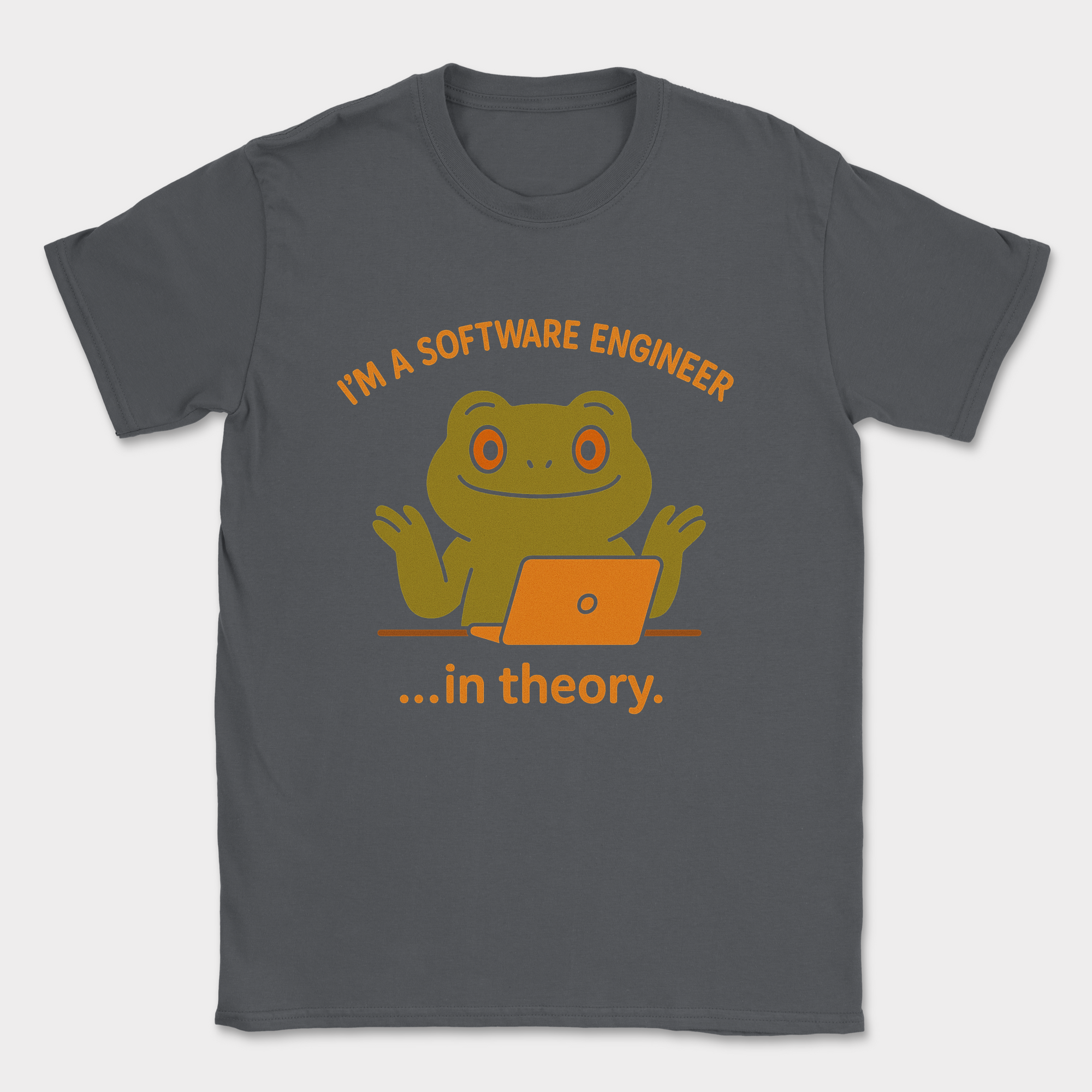 i'm a software engineer in theory shirt — Dark Heather Grey