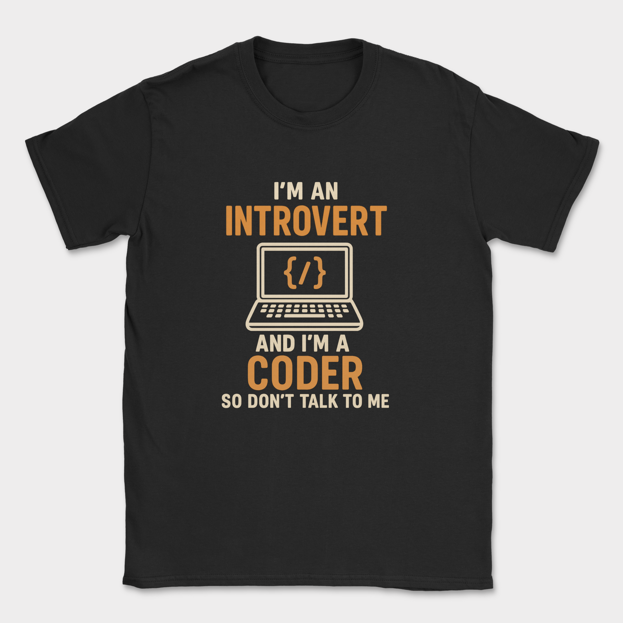i'm an introvert shirt — Black