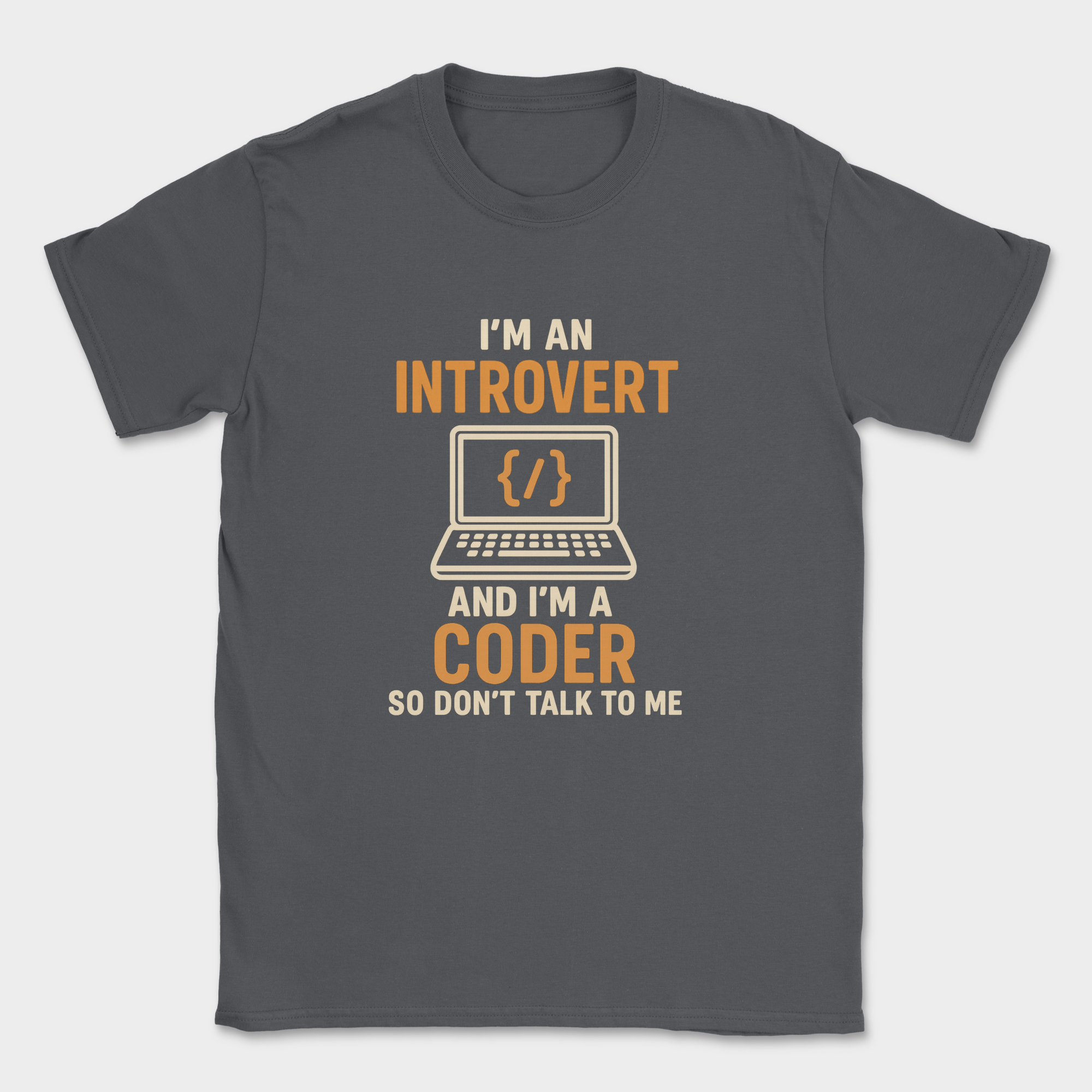i'm an introvert shirt — Dark Heather Grey
