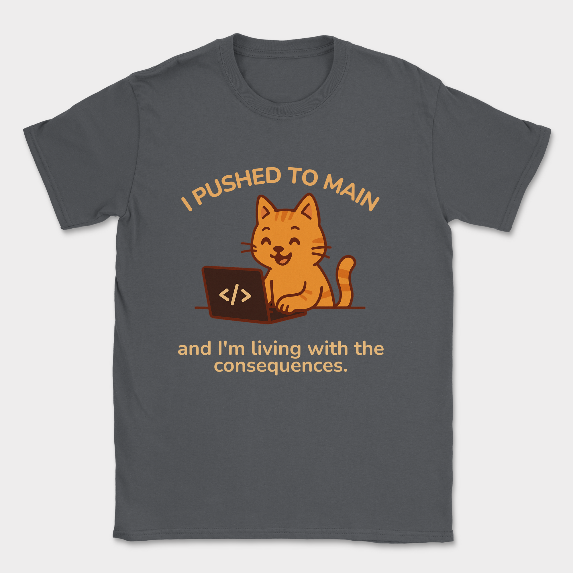 i'm living with the consequences shirt — Dark Heather Grey
