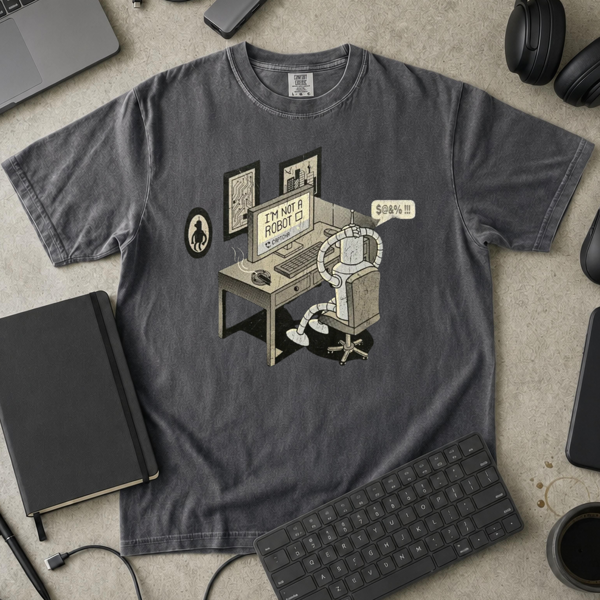 I'm Not A Robot Captcha Premium Shirt — pepper Premium Shirt mock-up