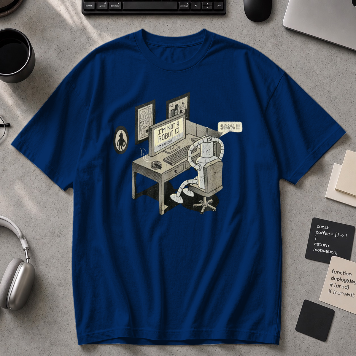 I'm Not A Robot Captcha Premium Shirt - True Navy