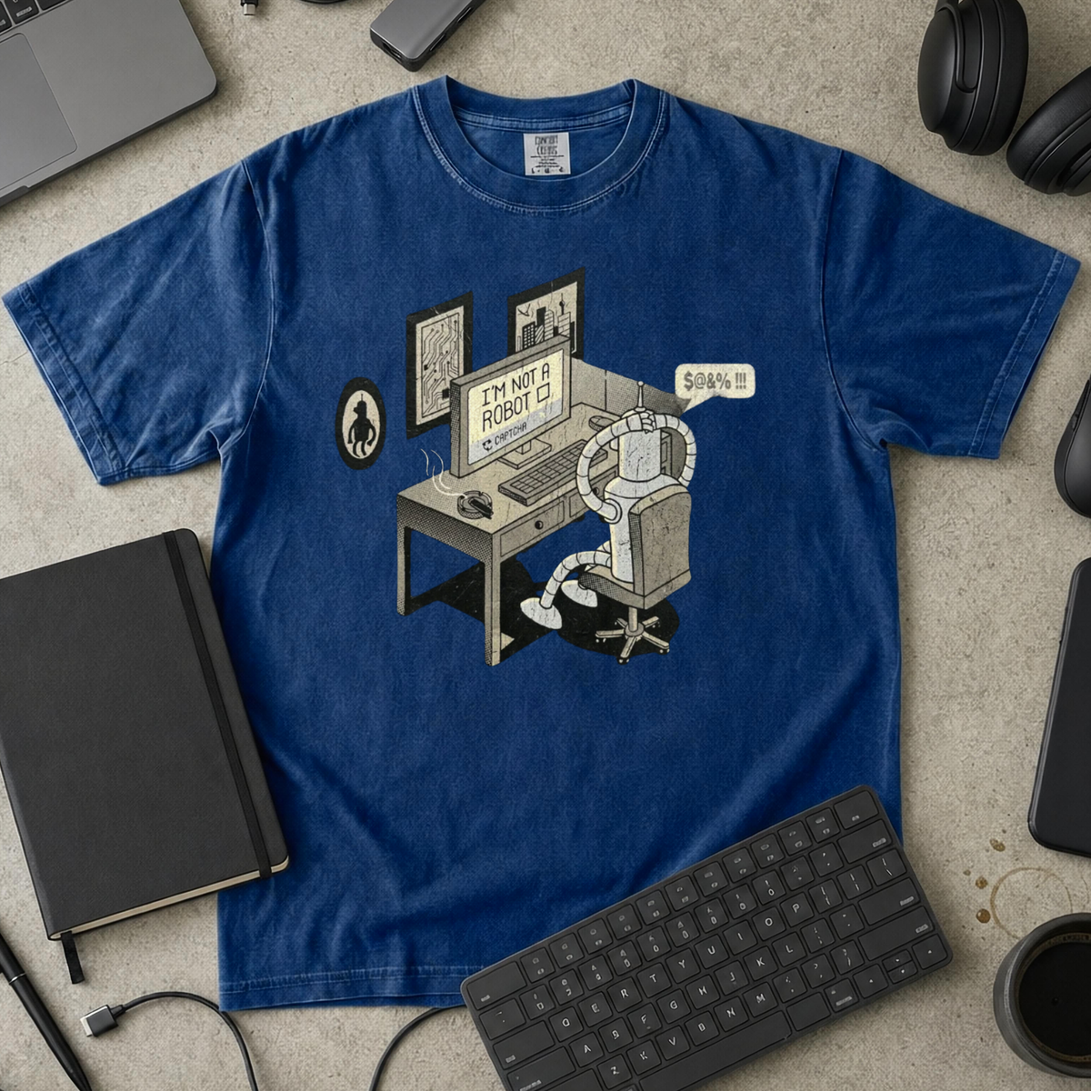 I'm Not A Robot Captcha Premium Shirt — true navy Premium Shirt mock-up