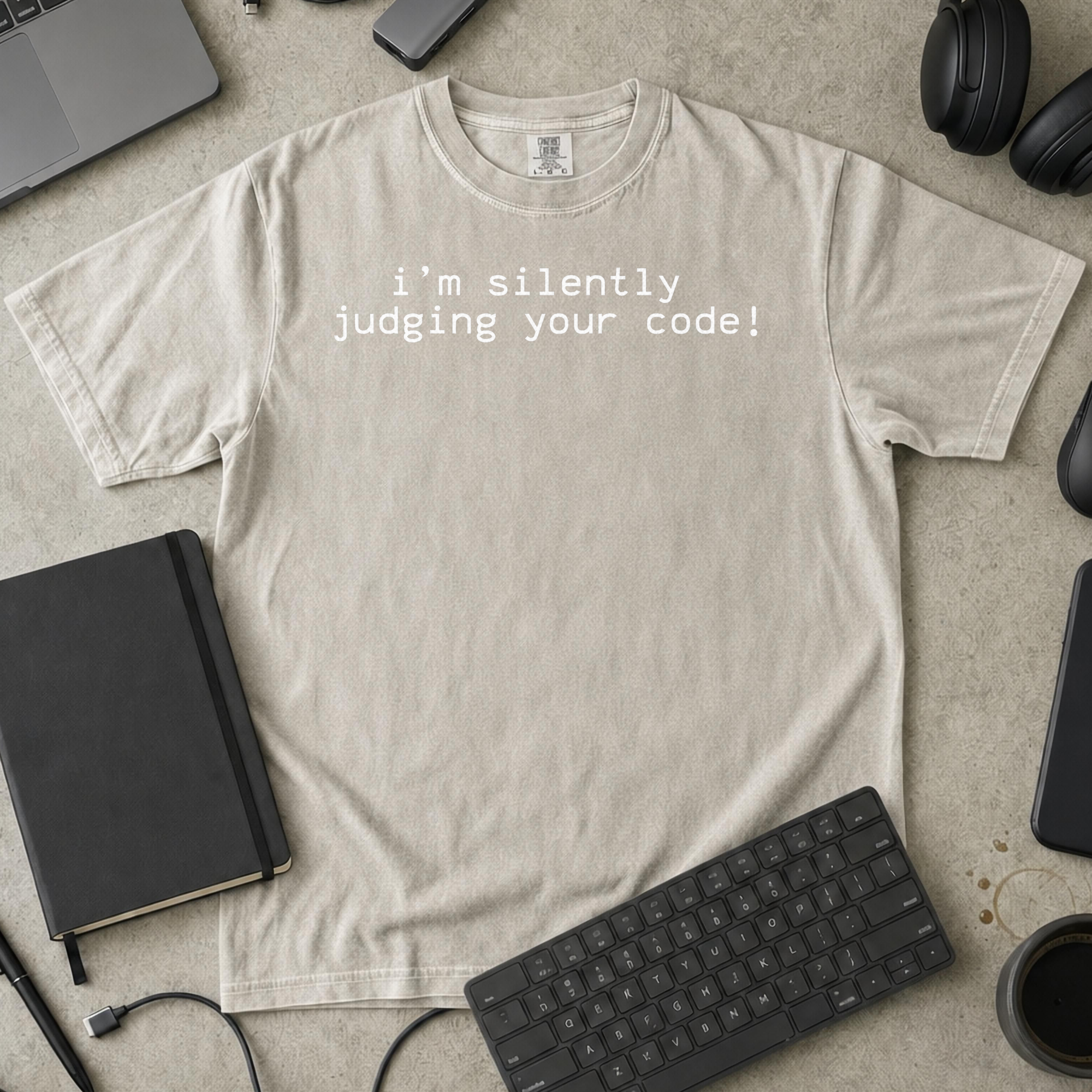 i'm silently judging your code Premium Shirt — ivory Premium Shirt mock-up