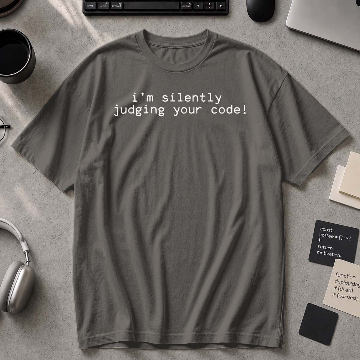 i'm silently judging your code Premium Shirt - Pepper