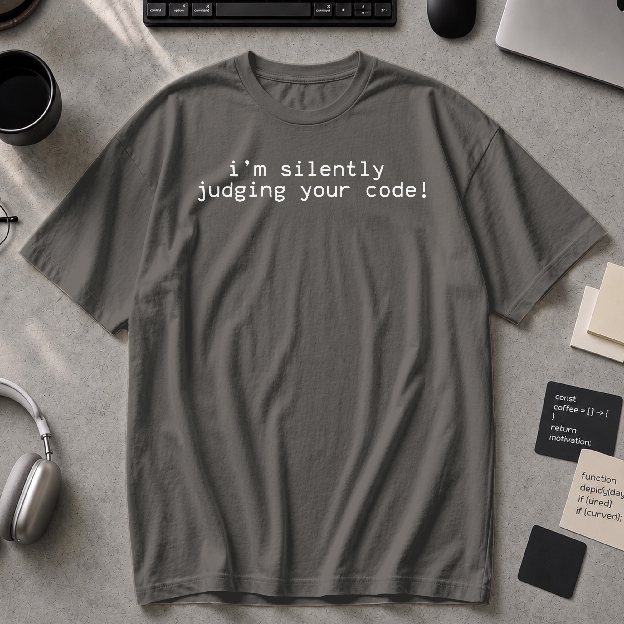 i'm silently judging your code Premium Shirt - Pepper