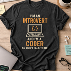 i'm an introvert shirt - Black