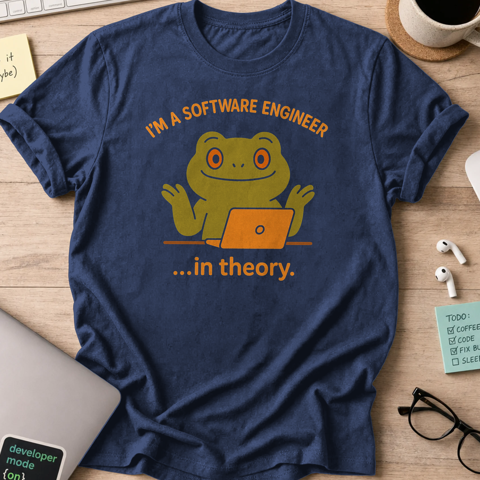 i'm a software engineer in theory shirt - Navy