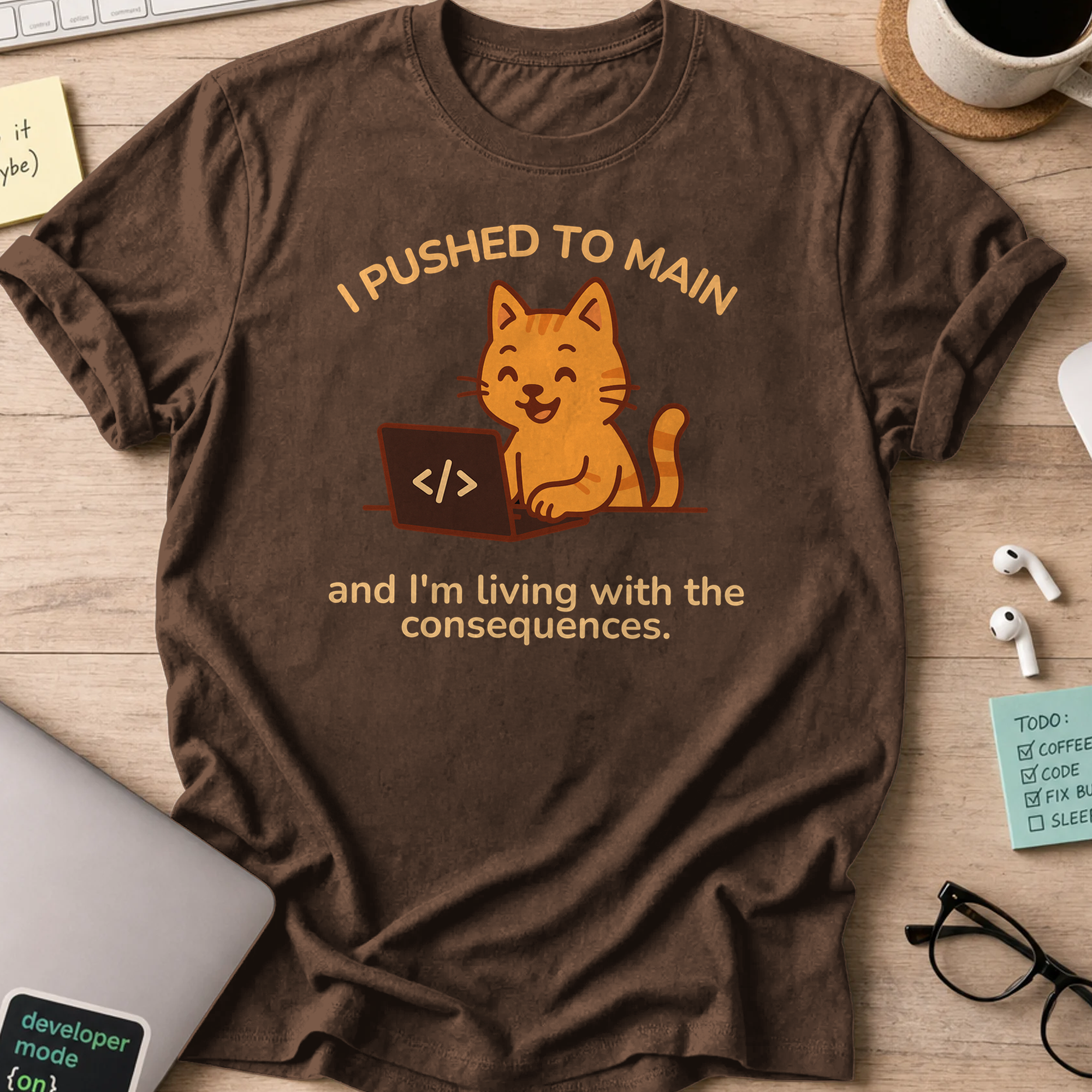 i'm living with the consequences shirt - Dark Chocolate