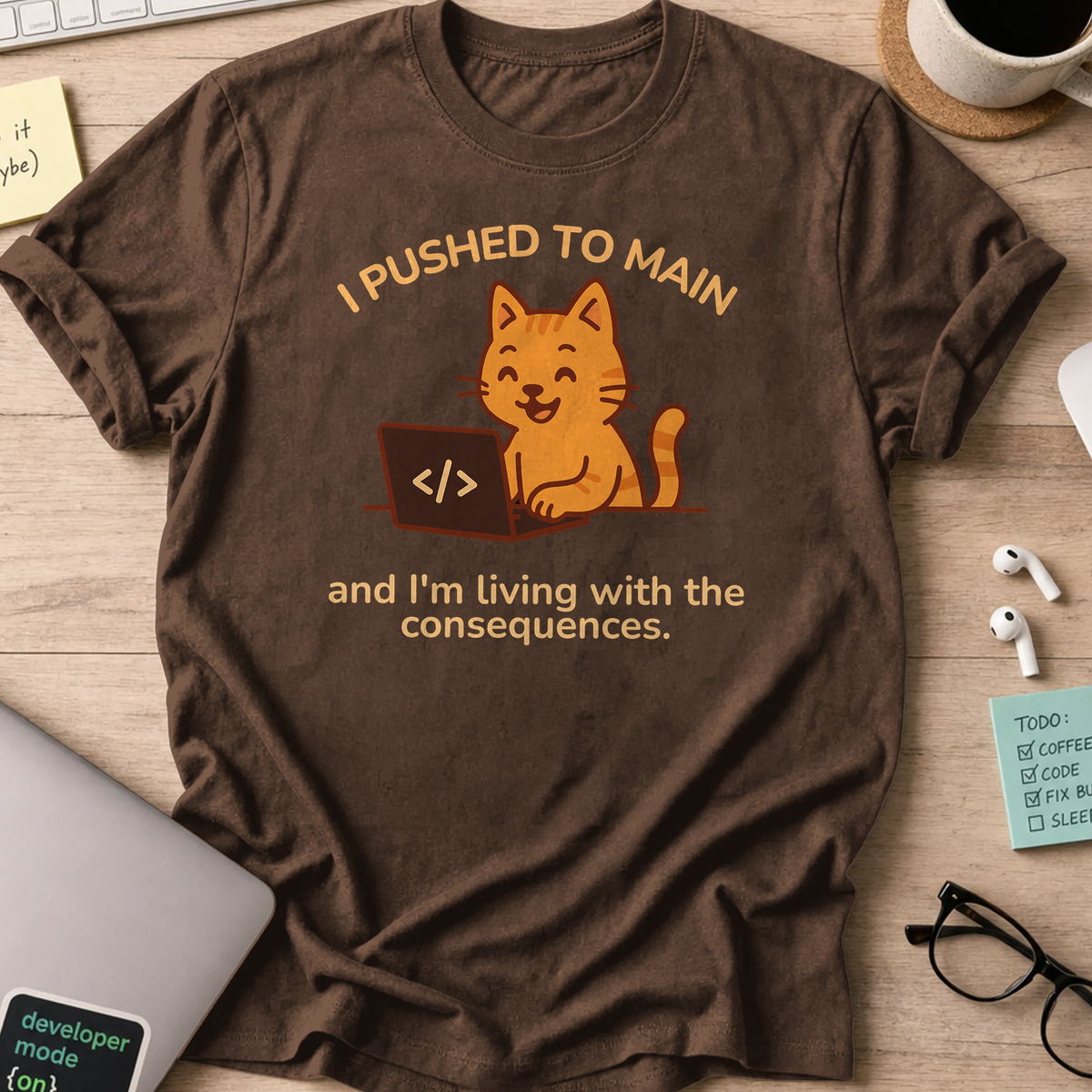 i'm living with the consequences shirt - Dark Chocolate