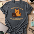 i'm living with the consequences shirt - Dark Heather
