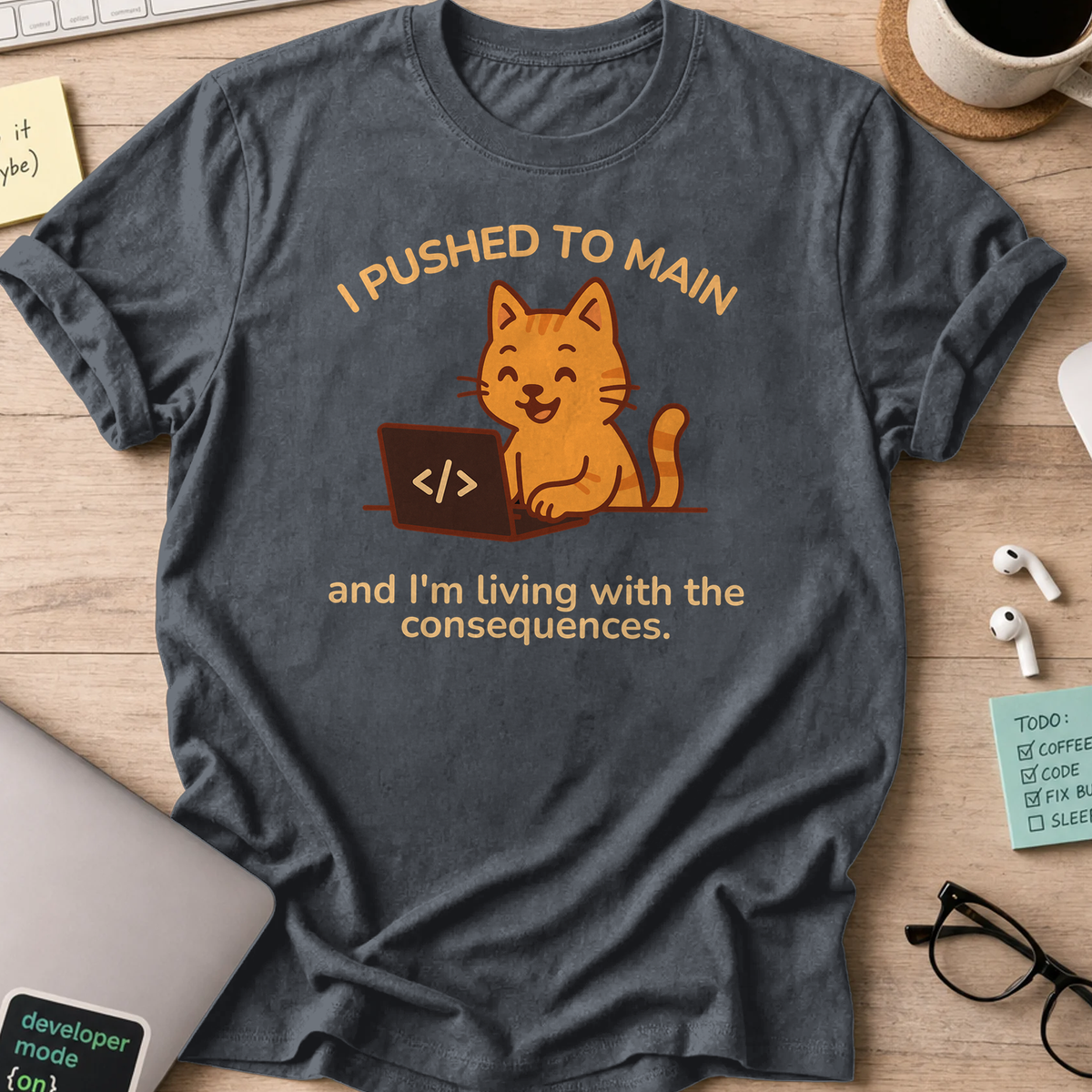 i'm living with the consequences shirt - Dark Heather