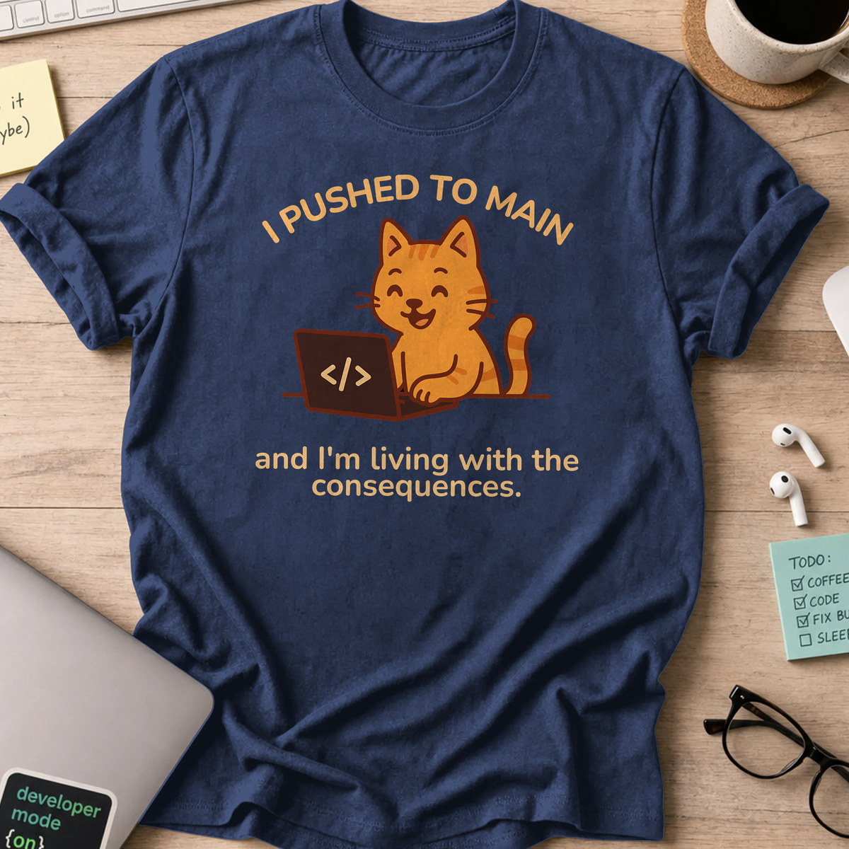 i'm living with the consequences shirt - Navy