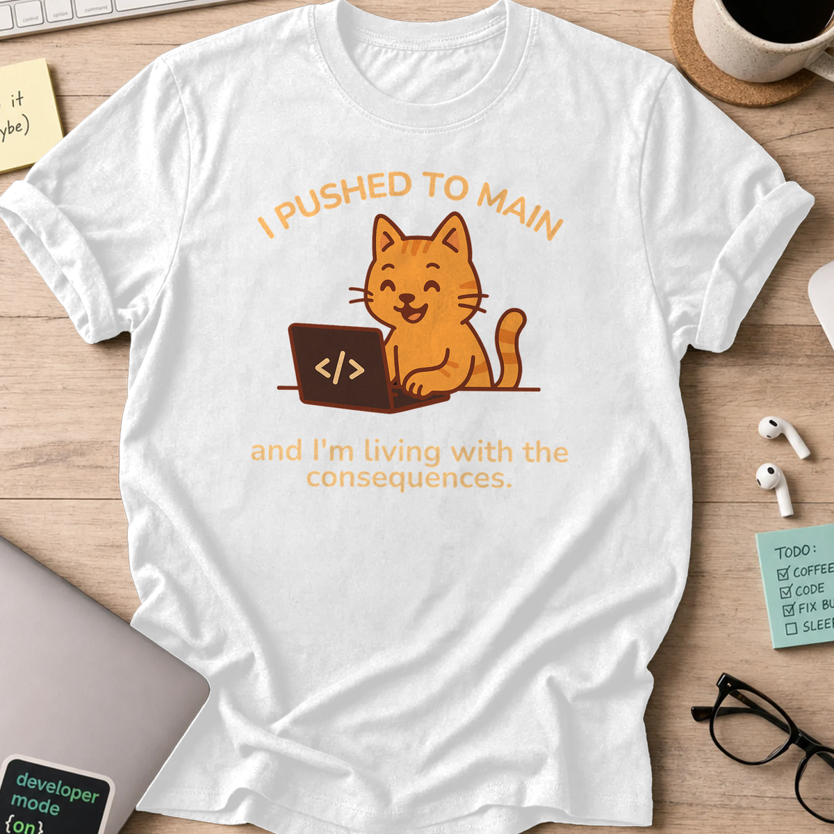 i'm living with the consequences shirt - White