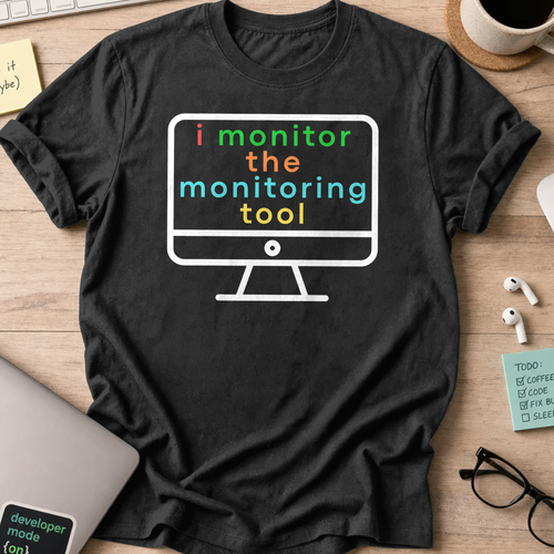 i monitor the monitoring tool shirt - Black