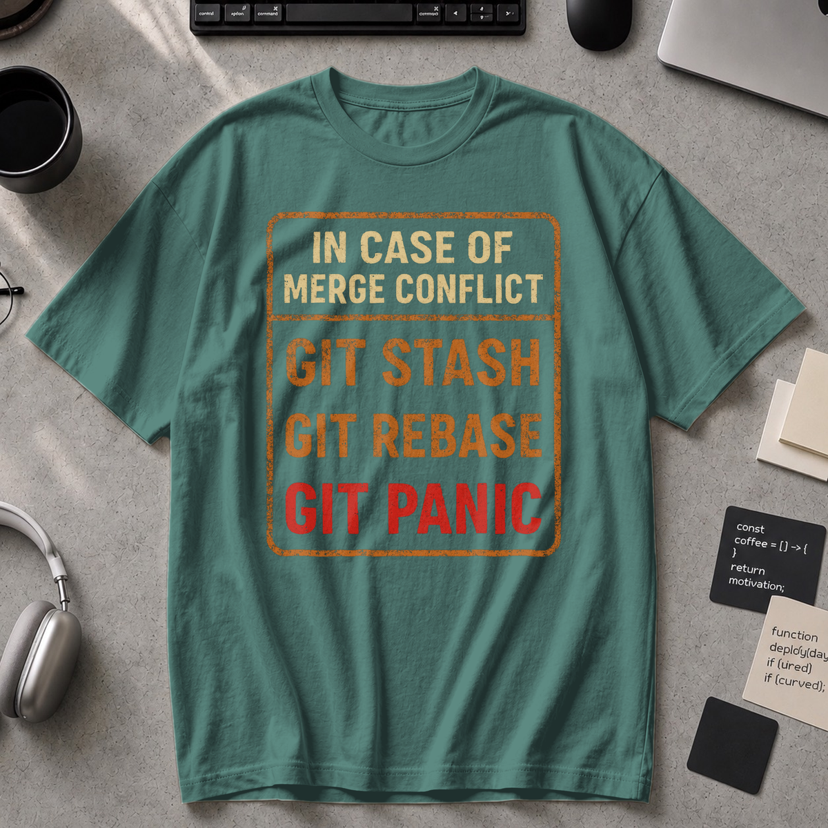 in case of merge conflict Premium Shirt - Blue Spruce