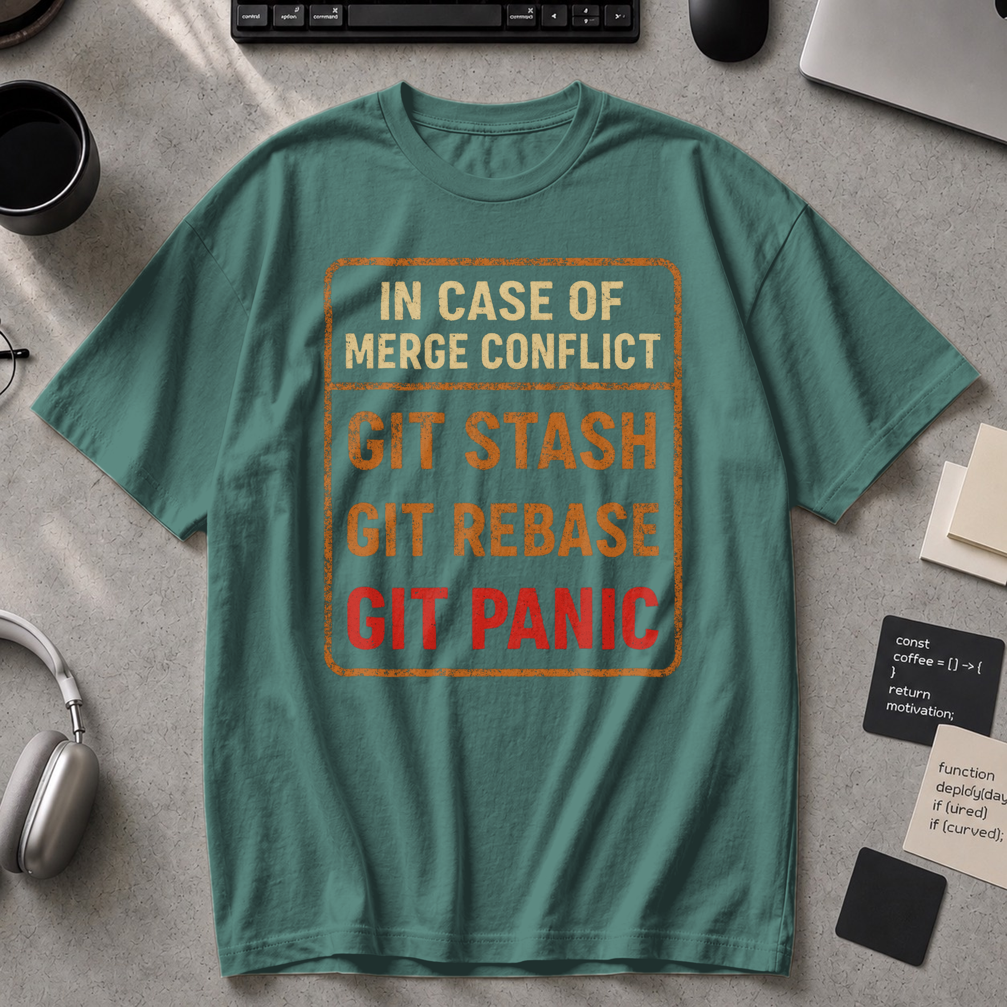 in case of merge conflict Premium Shirt - Blue Spruce