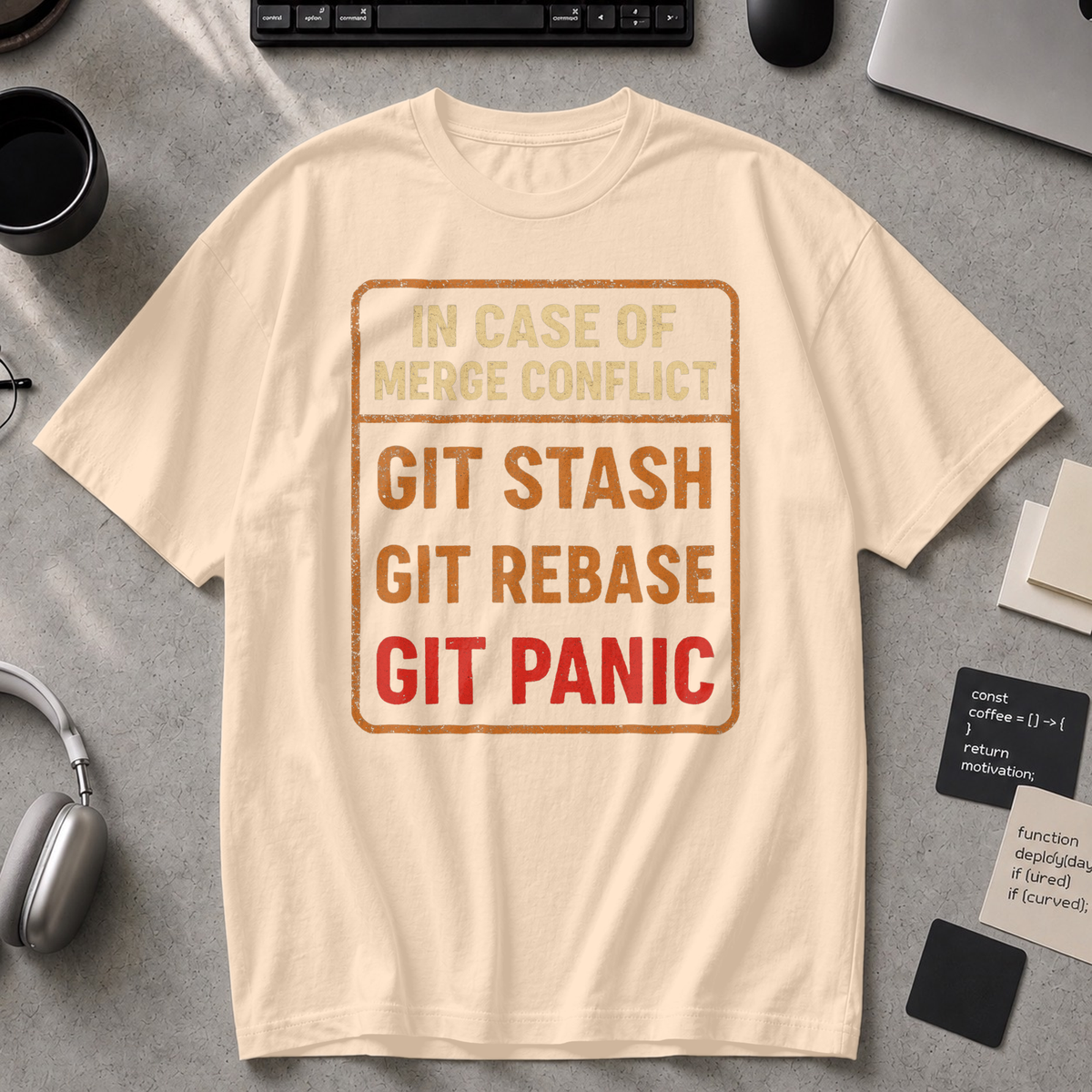in case of merge conflict Premium Shirt - Ivory