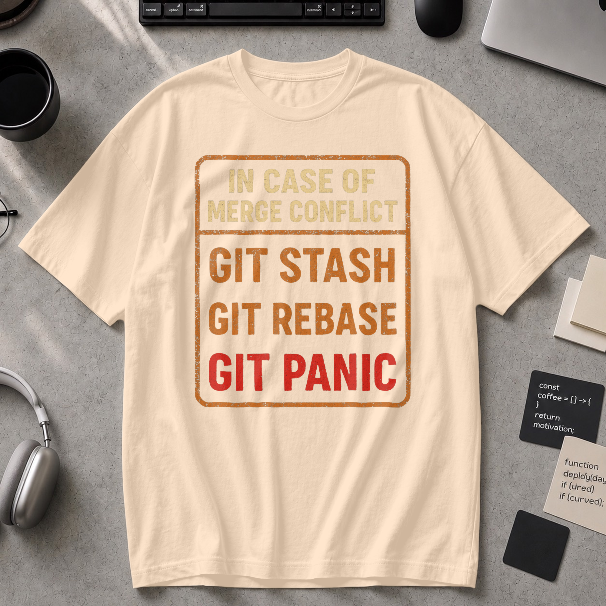 in case of merge conflict Premium Shirt - Ivory