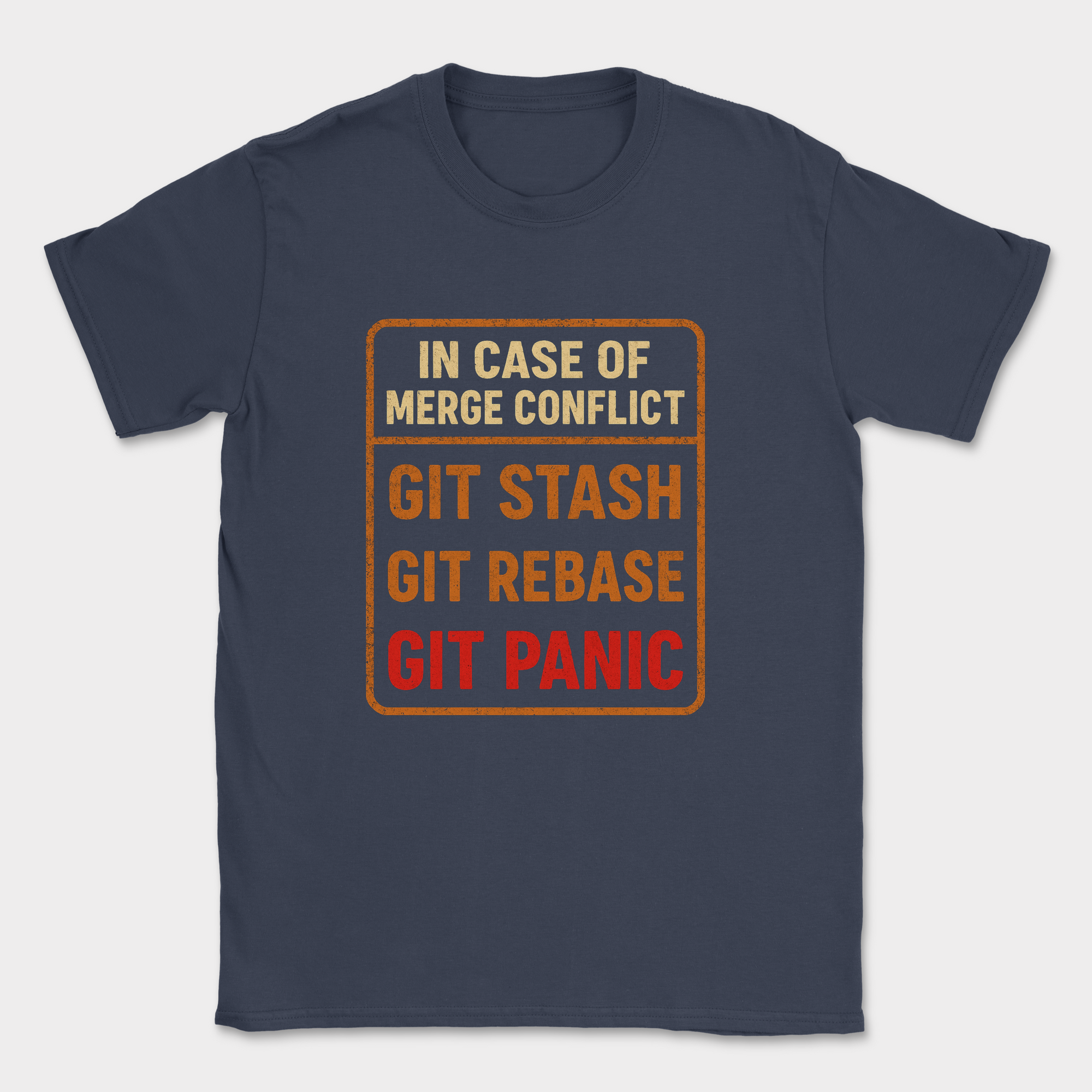 in case of merge conflict shirt — Navy
