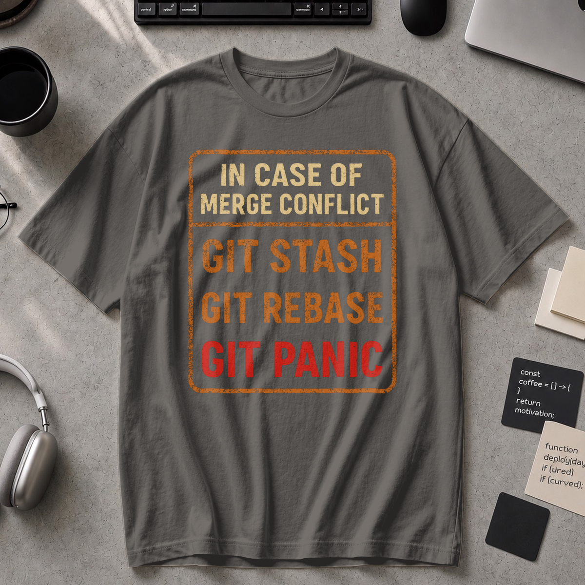 in case of merge conflict Premium Shirt - Pepper