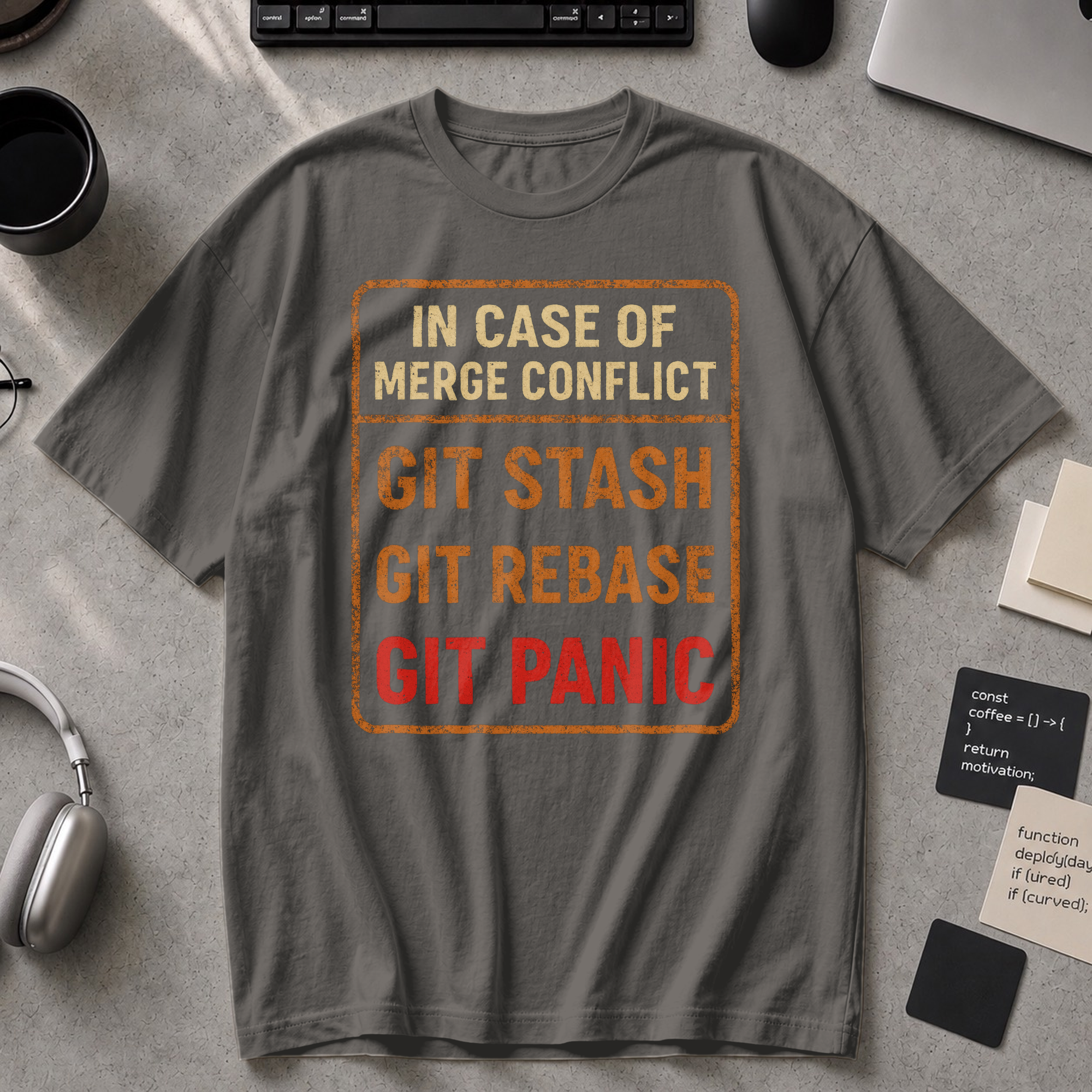 in case of merge conflict Premium Shirt - Pepper
