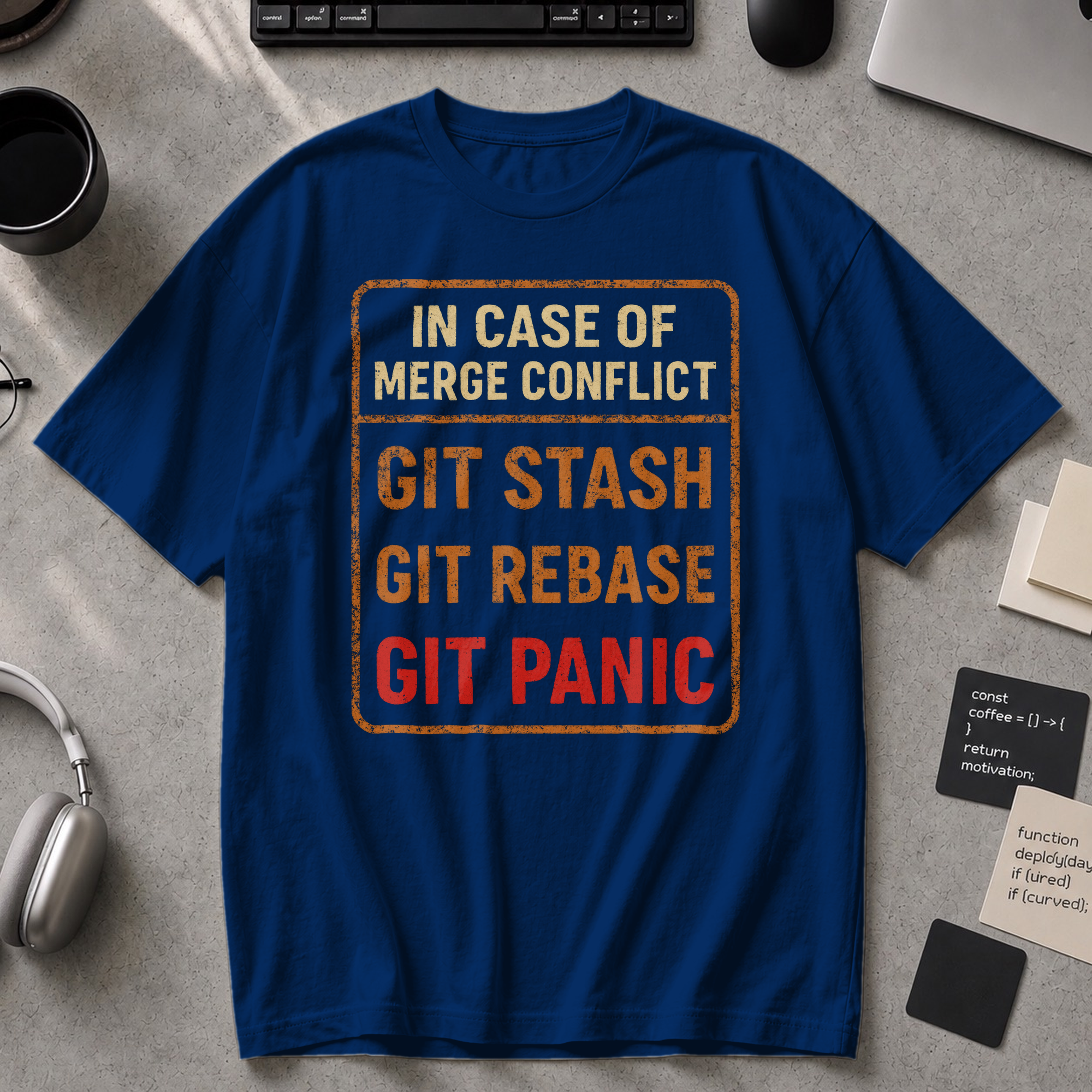 in case of merge conflict Premium Shirt - True Navy