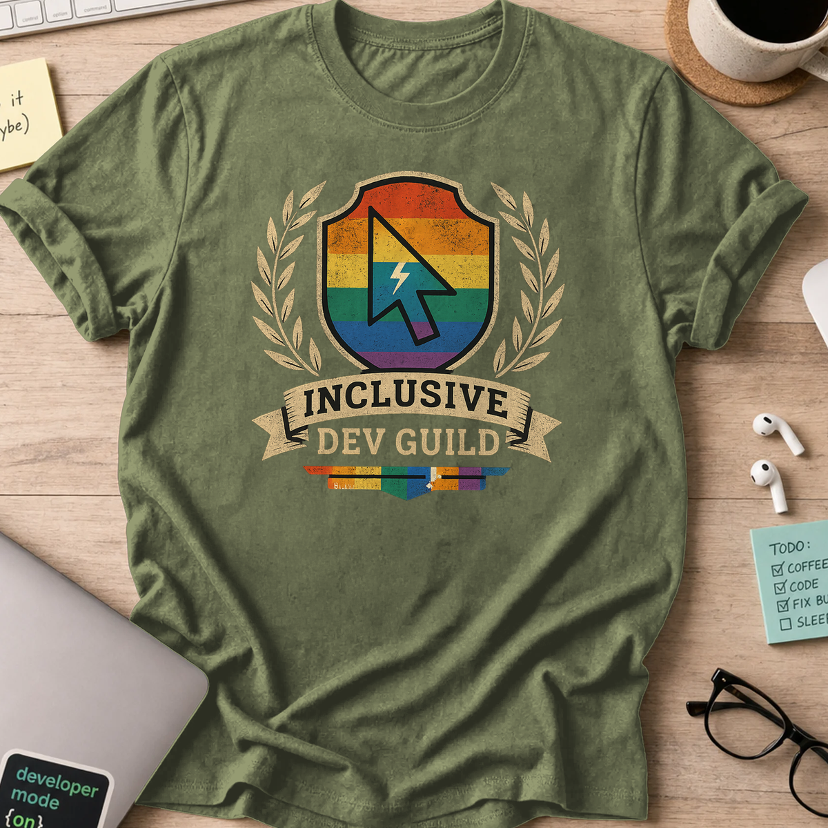 inclusive DEV guild shirt - Military Green
