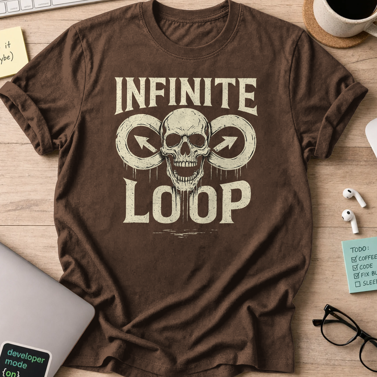 Infinite Loop shirt - Dark Chocolate
