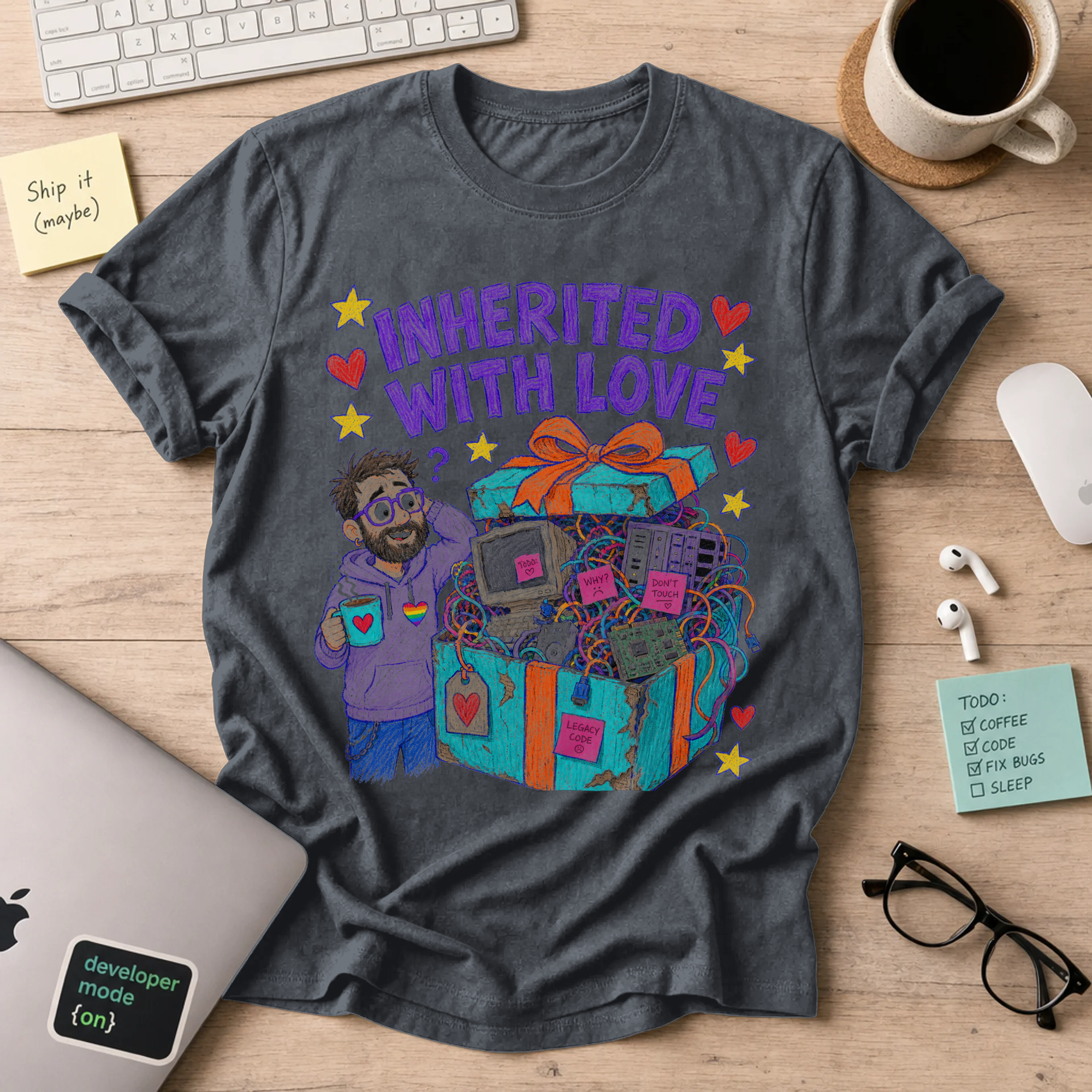 Inherited With Love Shirt — Dark Heather