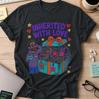 Inherited With Love Shirt — Black storefront mockup
