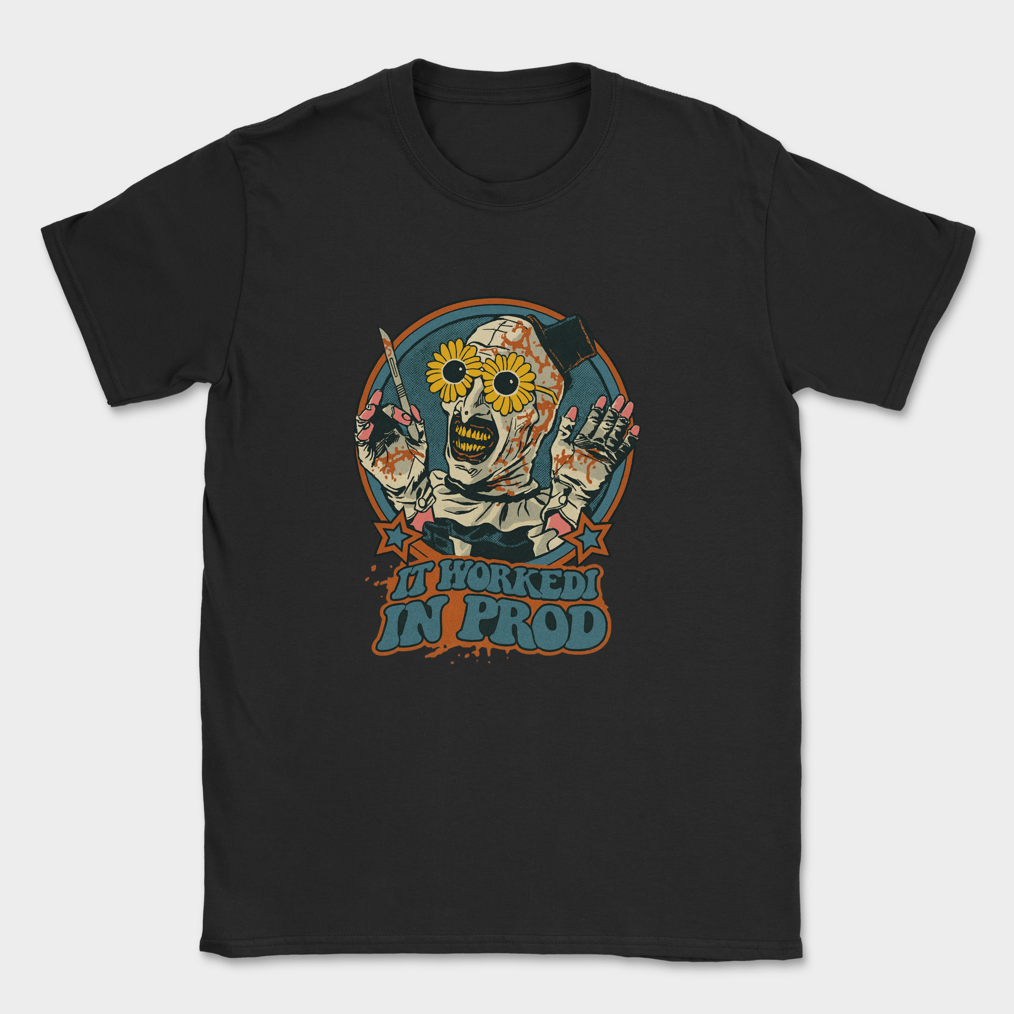 it worked in prod shirt — Black