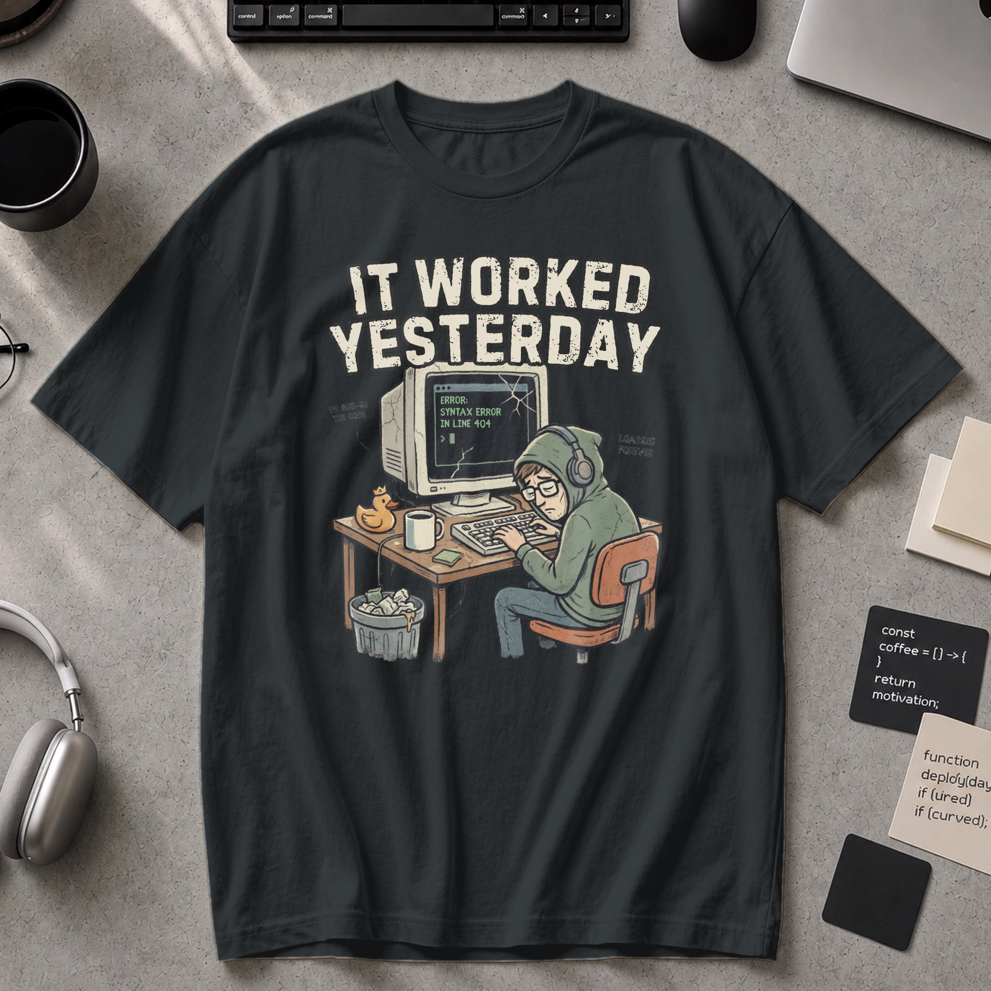 It Worked Yesterday Premium Shirt - Black
