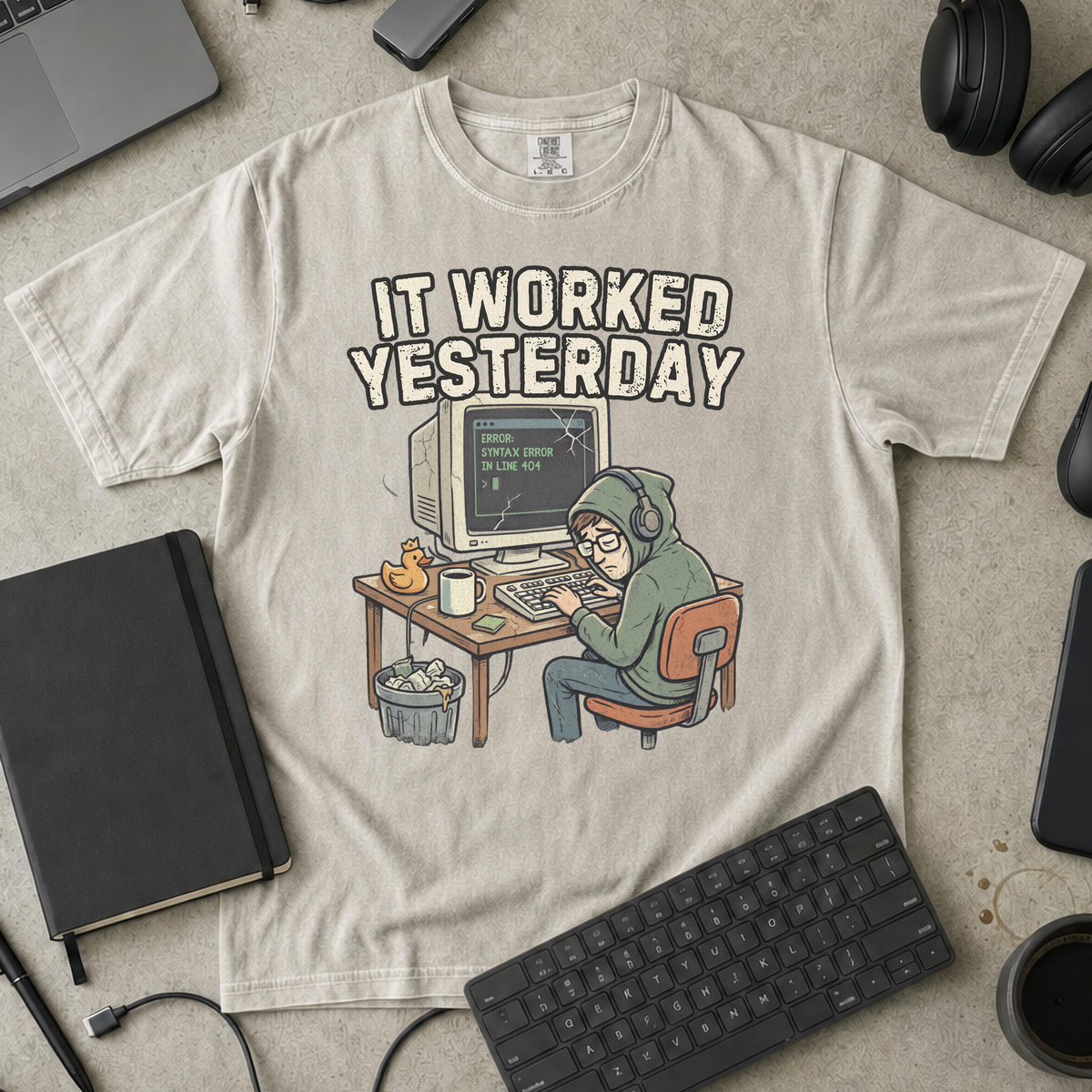 It Worked Yesterday Premium Shirt — ivory Premium Shirt mock-up