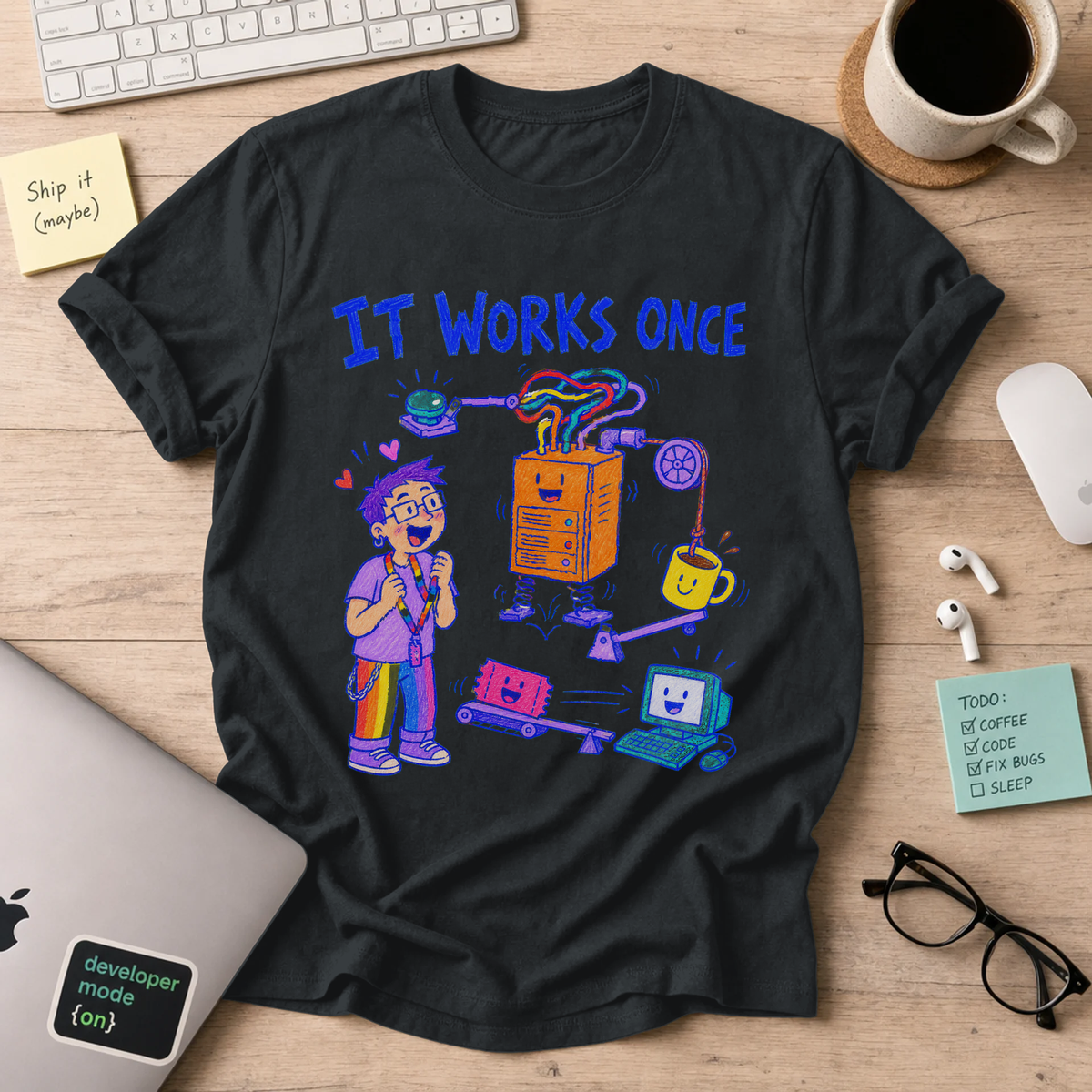 It Works Once Shirt — Black