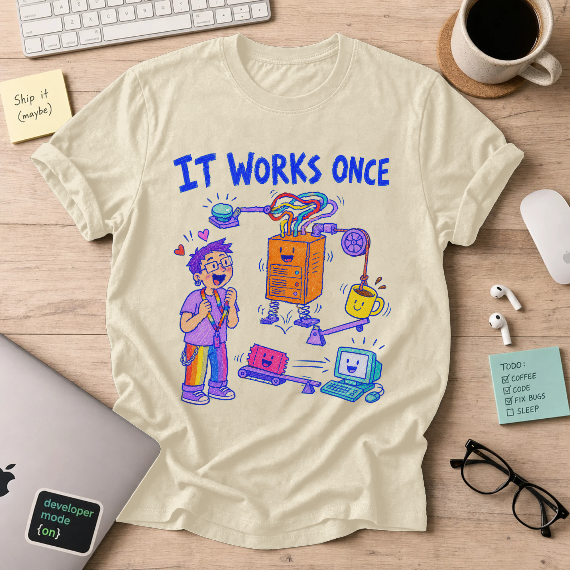 It Works Once Shirt — Natural