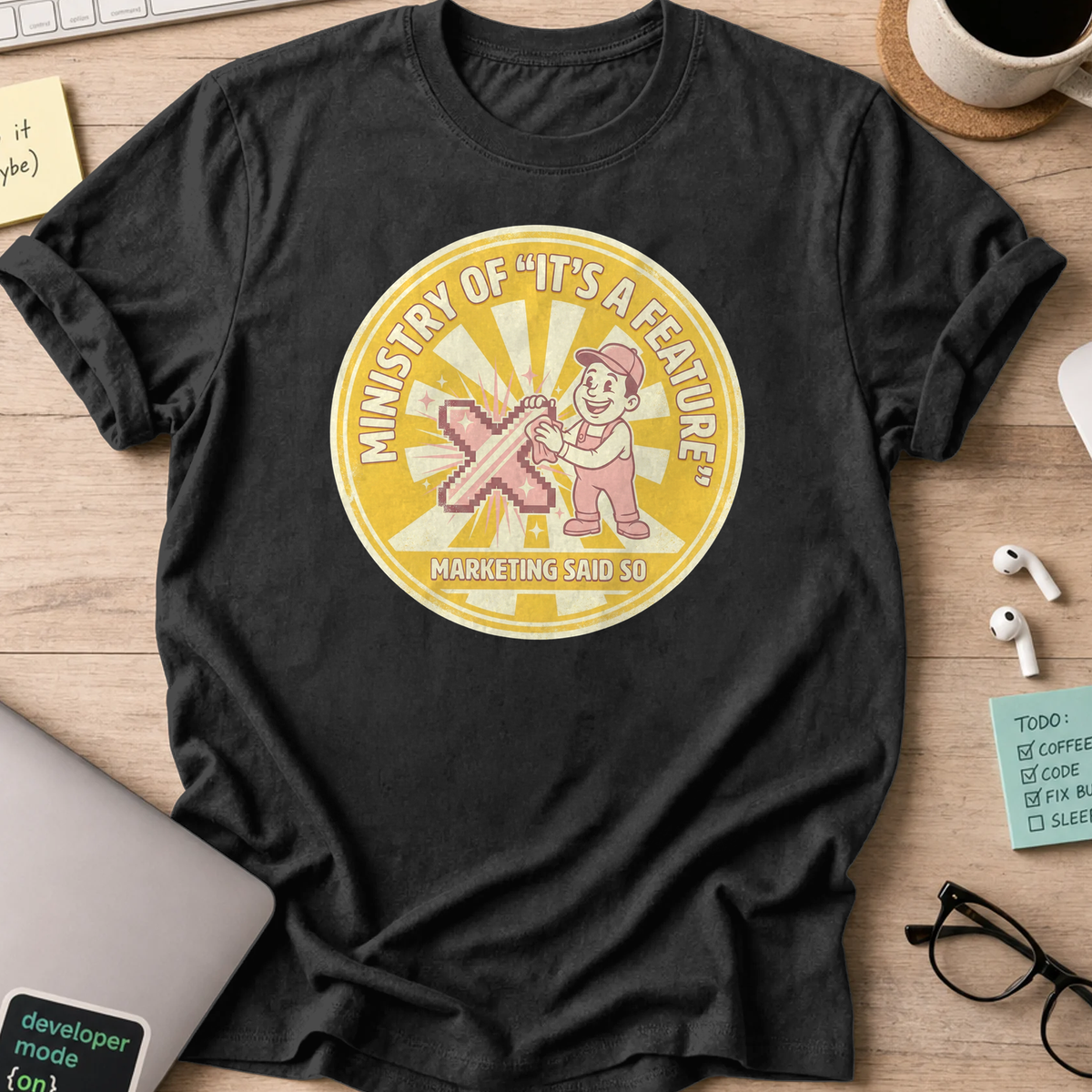 it's a feature shirt - Black