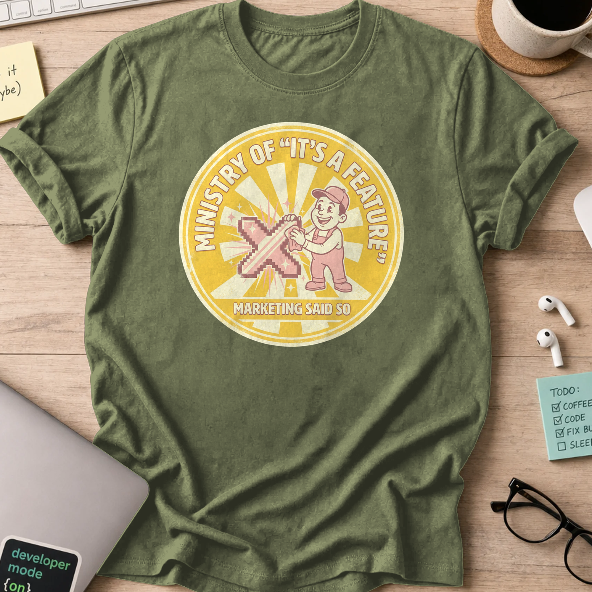 it's a feature shirt - Military Green