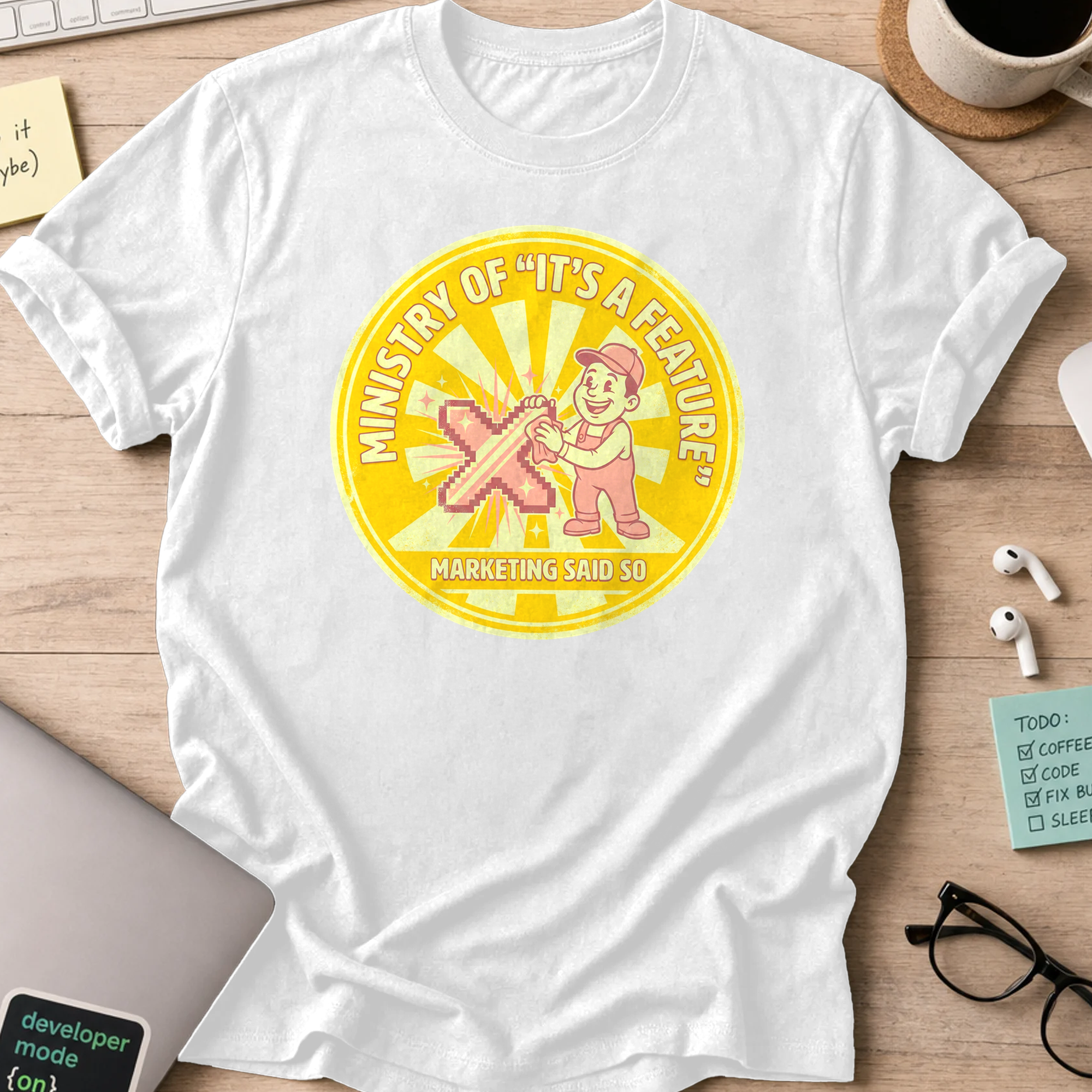it's a feature shirt - White