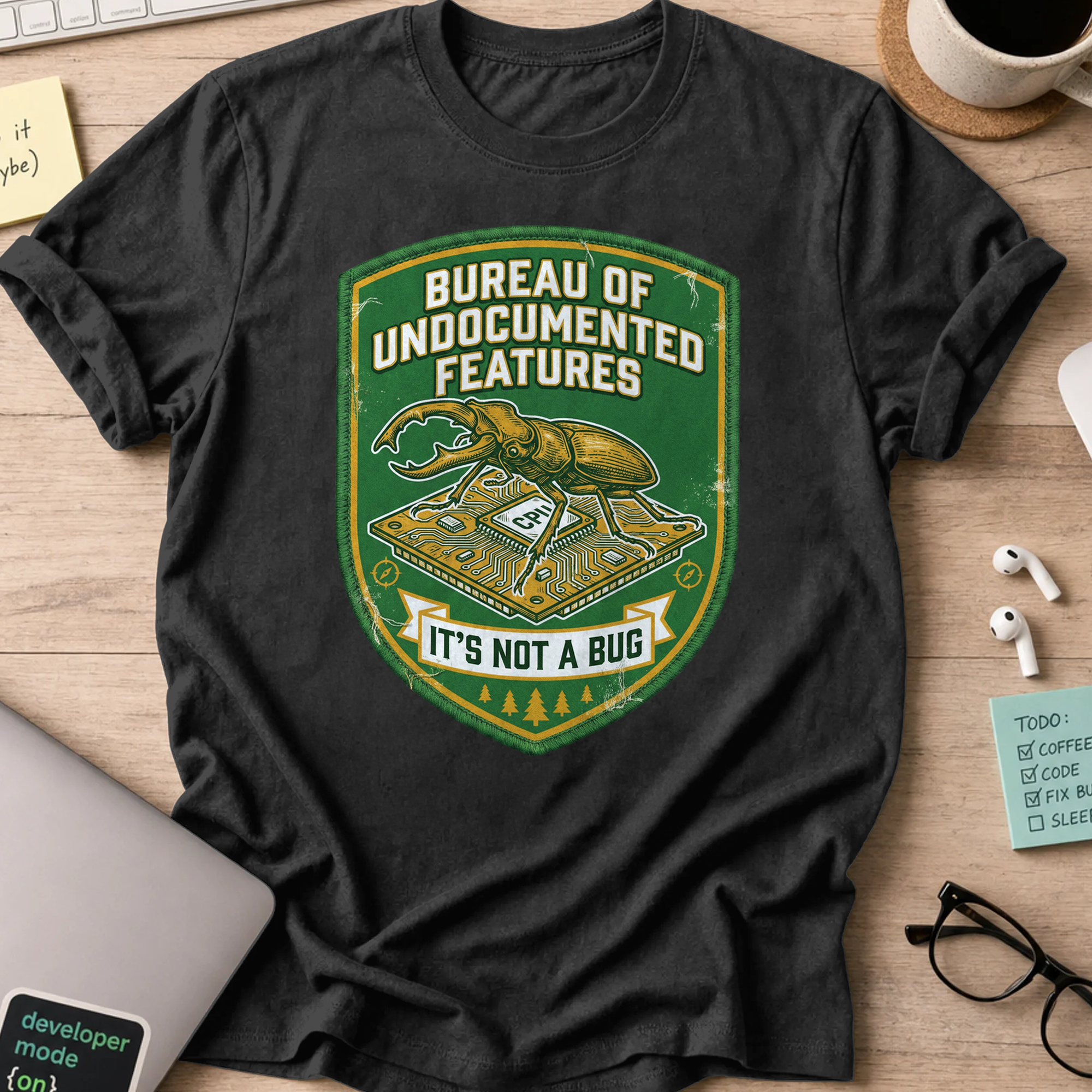 it's not a bug shirt - Black