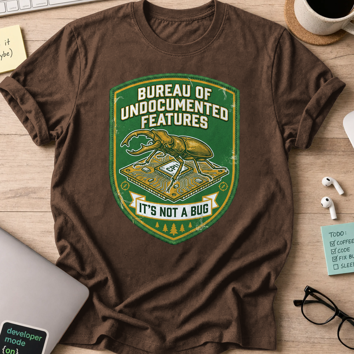 it's not a bug shirt - Dark Chocolate