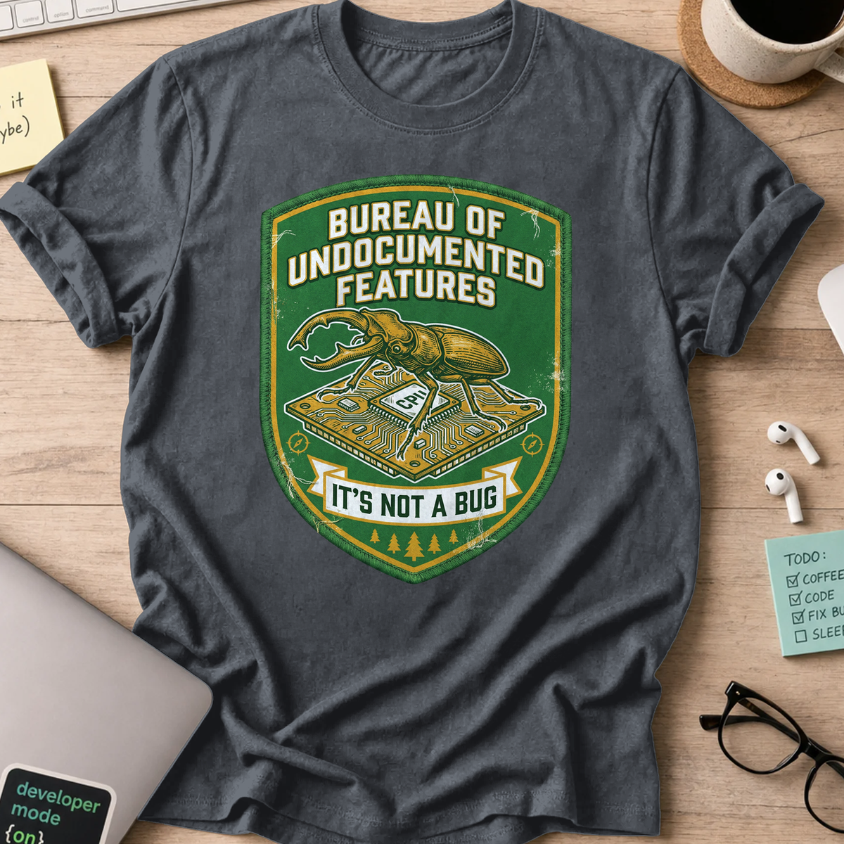 it's not a bug shirt - Dark Heather