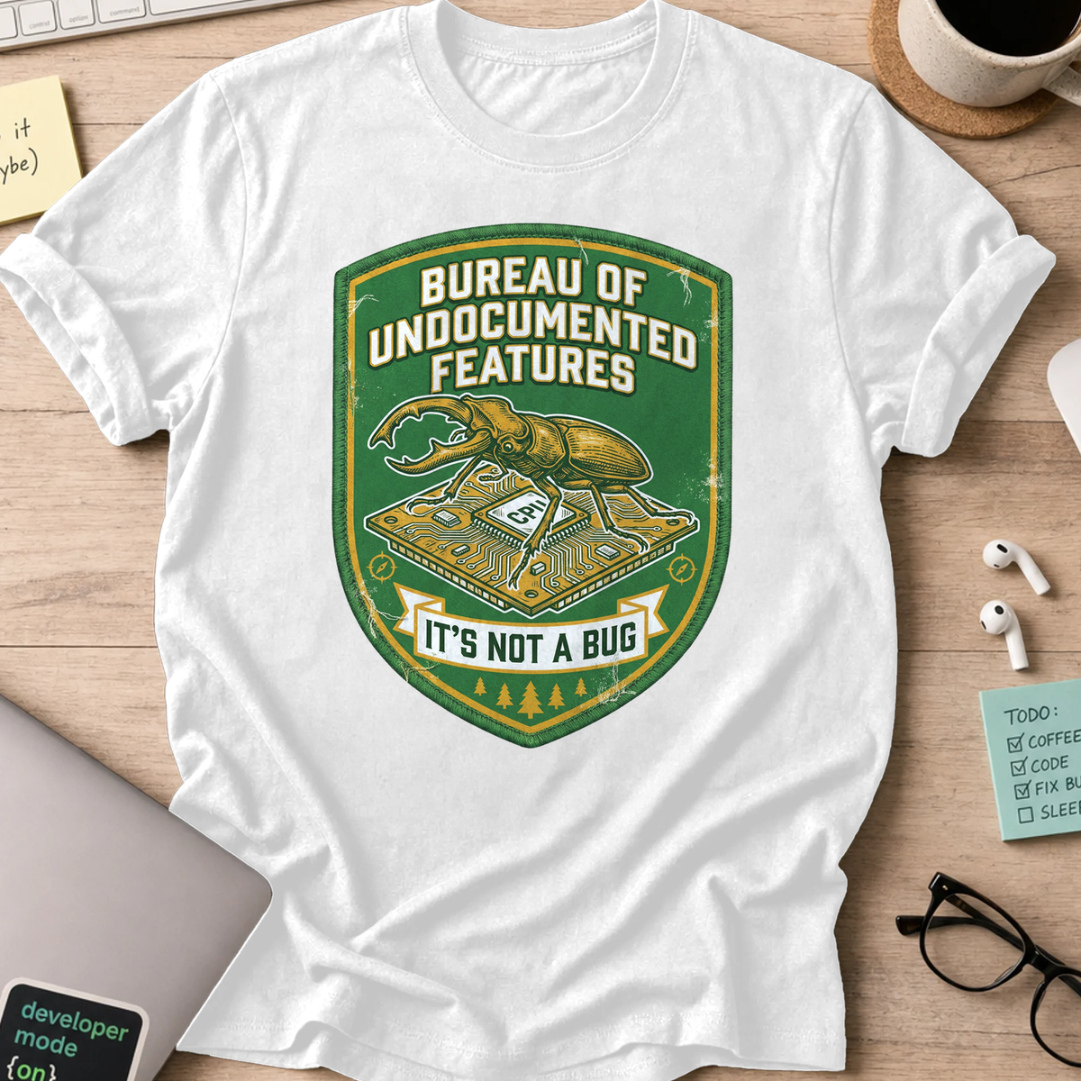 it's not a bug shirt - White