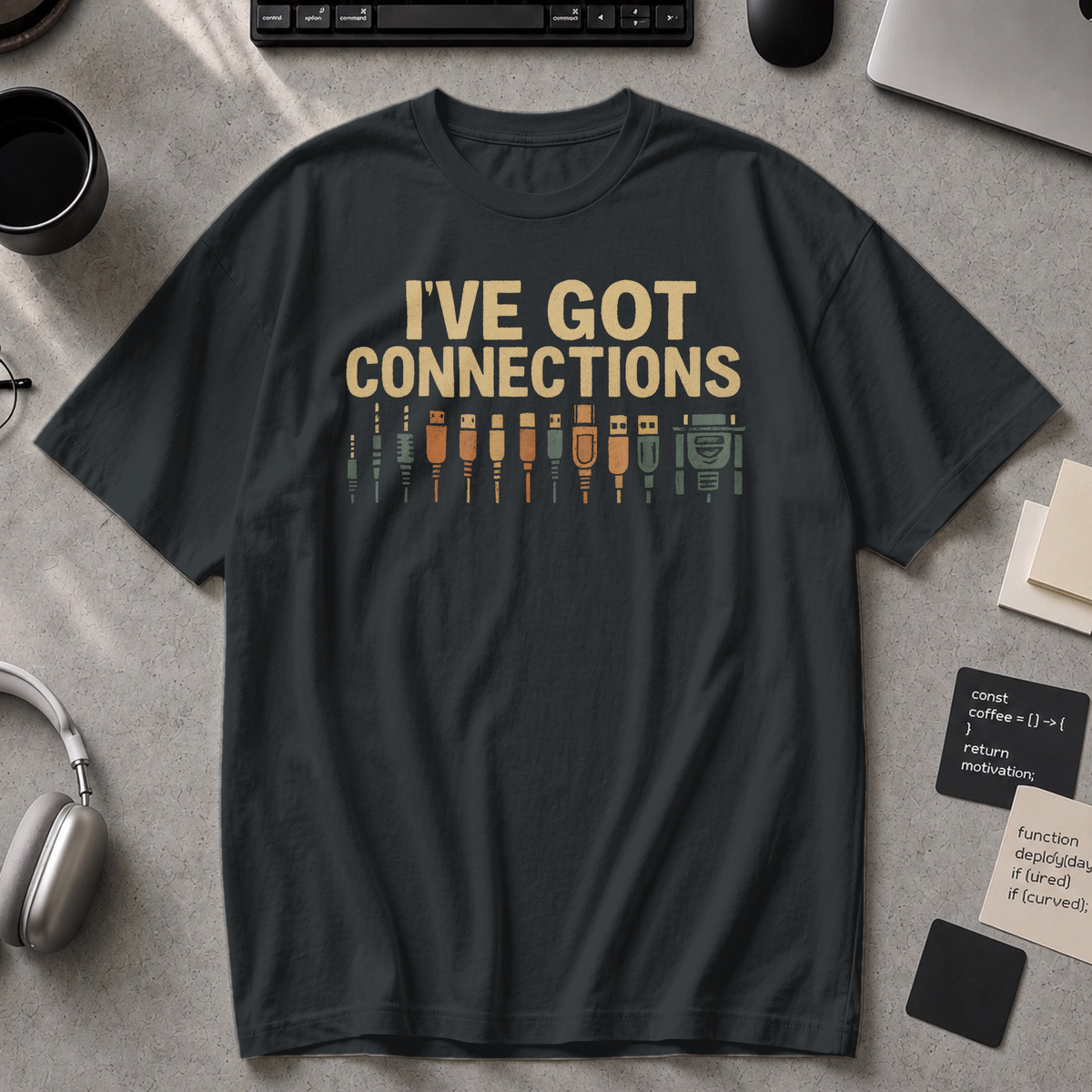 i've got connections Premium Shirt - Black