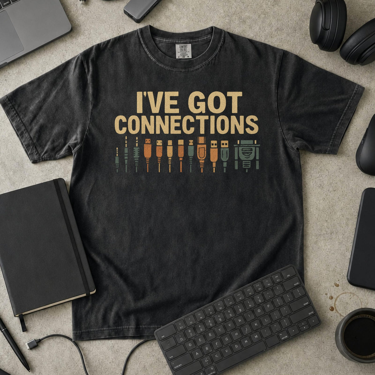 i've got connections Premium Shirt — black Premium Shirt mock-up